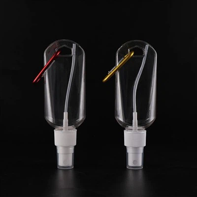 Malé priehľadné fľaše s rozprašovačom
